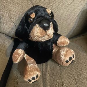 Plush Dog Toy - Black and Tan